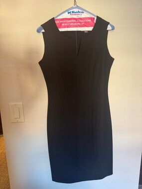 Calvin Klein Classic Sleeveless Black Sheath Dress